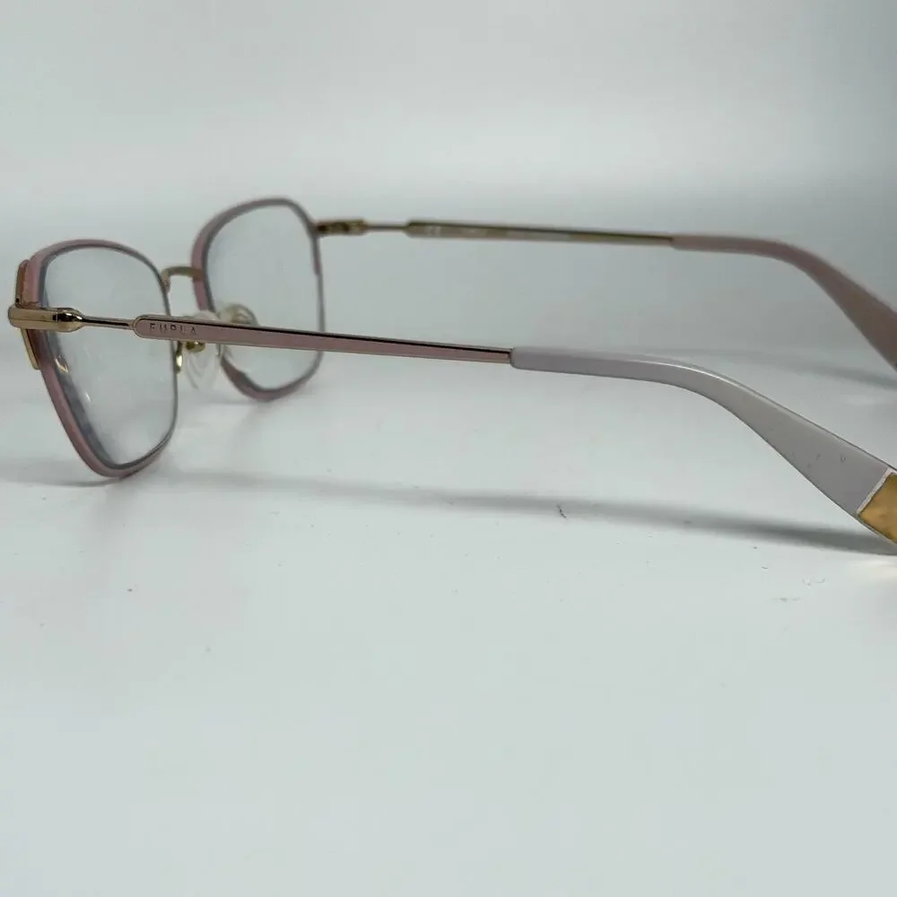 Furla Eyeglasses, Frames Only, VFU553K 0323, 53-16-140,‎ Metal, Pink/Gold H18107